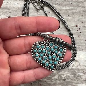 Turquoise heart necklace
